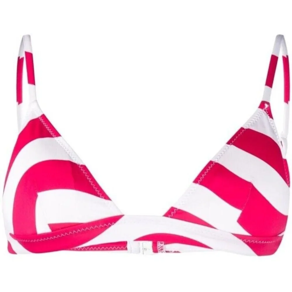Solid & Stripe Morgan Bikini Top Lollipop Red White_2